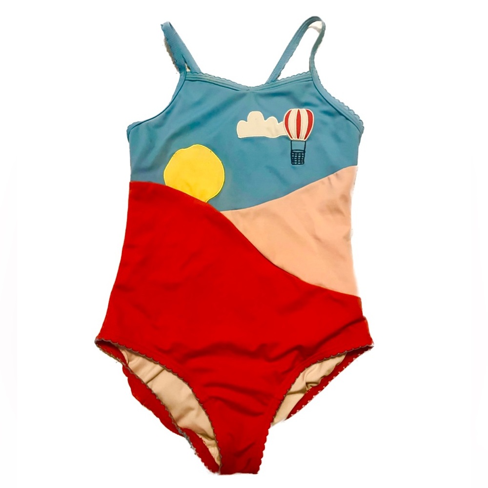 Hanna Andersson Blue and Red One Piece Swimsuit - Picture 5 of 6